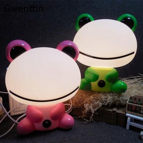 Modern Cartoon Frog Night Lights Led Animal Lamp for Children Kids Baby Bedroom Bedside Lamp Gifts Home Decor Luminaria Fixtures