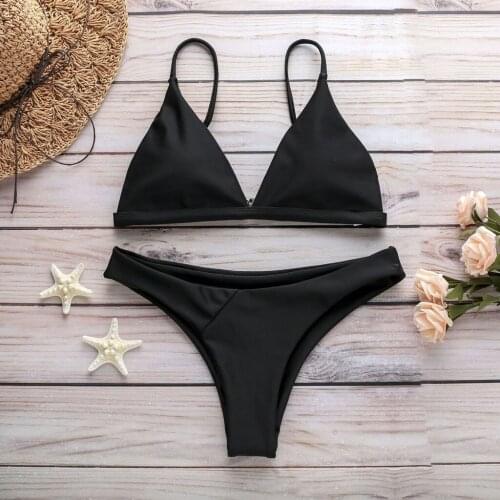 2021 Women Micro Bikini Set Push Up Swimwear Solid Beach Bathing Suit Brazilian Thong Swimsuit Female Bathing Suit Beachwear