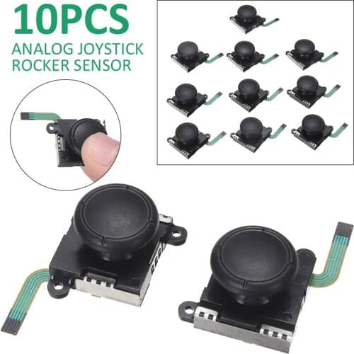 10pcs 3D Analog Stick Gaming Accessories Joystick Rocker Sensor Replacement Analog Joystick for Nintendo Switch Joy-con Console