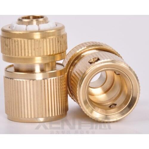 10Pieces New Hot Copper Tube Snap Adaptor Fitting Garden Outdoor Metal Threaded Hose Water Pipe Connector