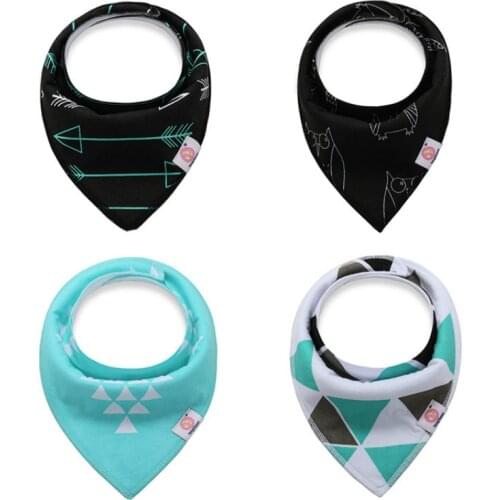2Pcs/Lot Baby Bandana Bibs Extra Soft Natural Cotton Baby Drool Bib for Drooling and Teething Super Absorbent Baby Shower Gifts