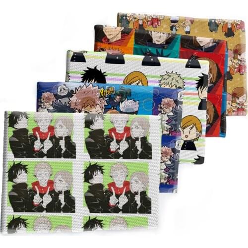 50*150cm Cartoon Japan Anime Jujutsu Kaisen Bullet Textured Liverpool Patchwork Tissue Kids home textile