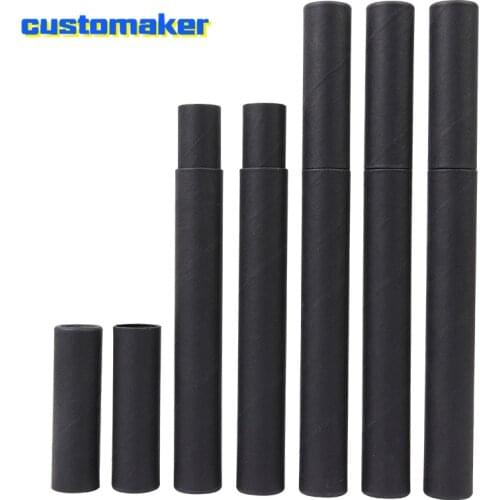 50pcs Red Black Brown Craft long Paper cardboard Kraft tube box for Certificate Letter Mailing Shipping Poster Tubes with cover