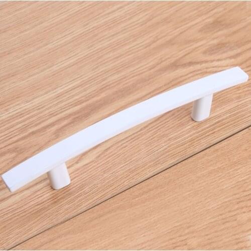 96mm modern simple white kitchen cabinet cupboard door handles white drawer dresser pulls knobs