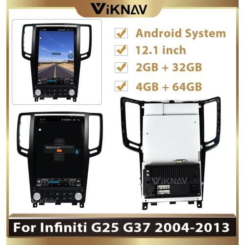 Android auto radio car multimedia player for Infiniti G25 G37 2004-2011 2012 2013 car DVD player GPS navigation vertical screen