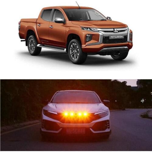 Car Accessories Grille Light Lamp For Mitsubishi L200 Tesla Cybertruck Rivian R1T Maxus T70 Ram 1500 2500 3500 Honda Ridgeline