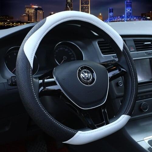 D series Micro Fiber Leather Car Steering Wheels Covers 38CM/15'' Steering Wheel Hubs Car Styling,For VW GOLF 7 2015 POLO JATTA