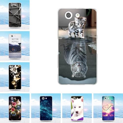 For Sony Xperia Z3 Compact Mini D5803 D5833 Case Cartoon 3D Relief Printing for Sony Z3 mini Back Cover TPU Soft Silicone Case
