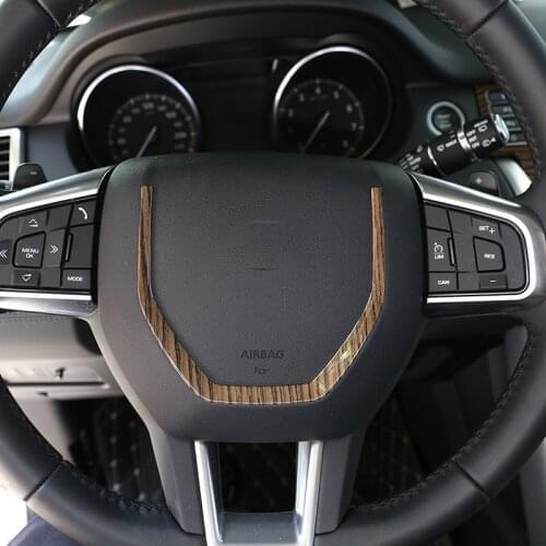 For Land Rover Discovery Sport 2015-2018 Sands Wood Grain ABS Steering Wheel Sequins Trim Car Accessories