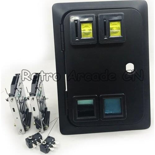 Dual american style coin door with microswitch for arcade cabinet/casino machine/slot game cabinet Coin operator machine