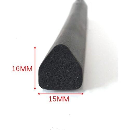 EPDM Rubber Foam Sponge Seal Strip Half Round D Insulation Bar 15x16mm Thick Black