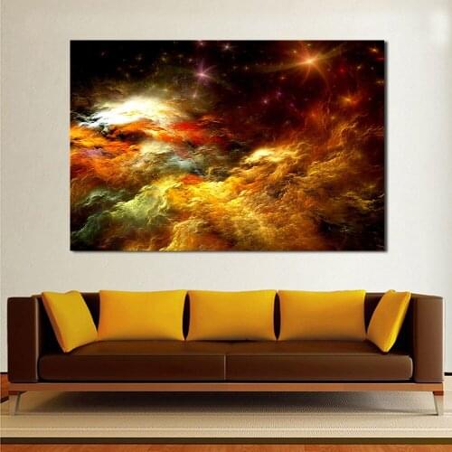 JQHYART Abstract Colors Unreal Canvas Poster Wall Art Painting Living Room Large Colorful Wall Picture Modern Art Print Painted