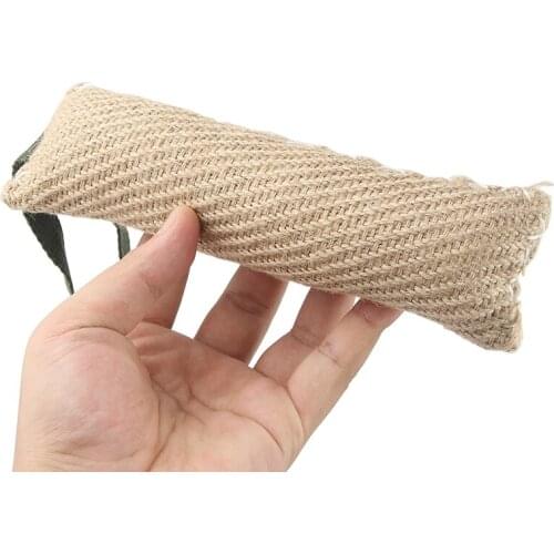 Quality Durable Small Dog Training Bite Tug Toy Beige Chew Dog Interactive Pet Toy German Shepherd Training Dog Toy Pet Supplies