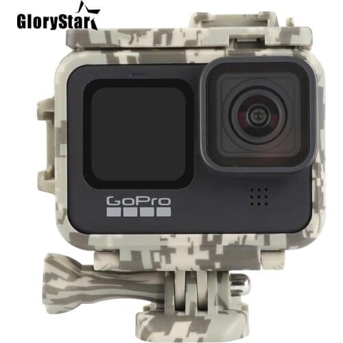 Camo Camouflage Frame Protective Housing Case Shell for GoPro Hero 9 Black Plastic Cold Boot Anti Falling Frame Cage for Gopro9