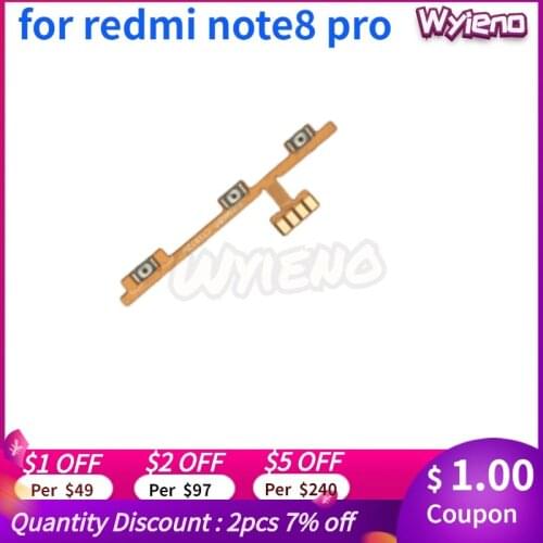 Wyieno Note8Pro Switch on/off Volume Ribbon For Redmi Note8 Pro Power Button Flex Cable Replacement Parts + Tracking