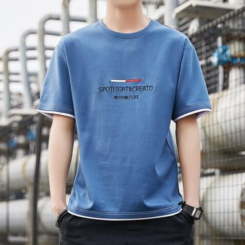 High Quality Fashion Men Short Sleeve T Shirts 2021 New Summer Cotton Tees Round O-Neck Tshirt Homme Shorts M-3XL Tops Clothing