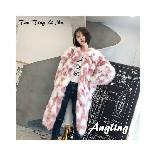 New Style High-end Fashion Women Faux Fur Coat 18C9