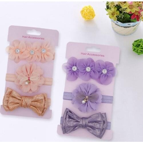 Newborn Girls Flower Ribbon Hair Bands Baby Headband For Baby Girls Kids Headbands Turban Hair Band Baby Hair Accessories