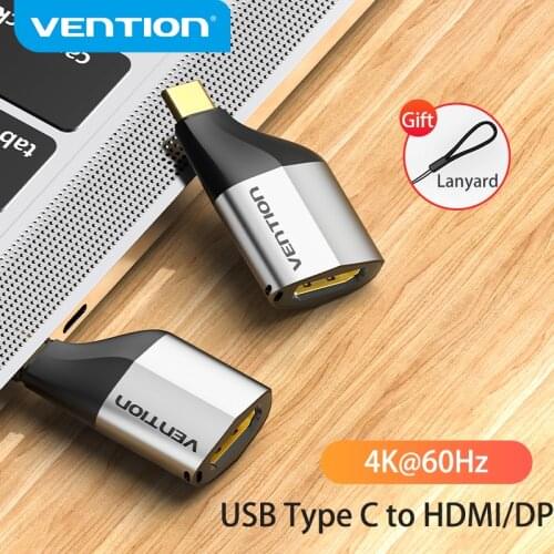 Vention USB C to HDMI 2.0 Adapter USB Type C HDMI Cable 4K Converter for MacBook Samsung S10/S9 Huawei P40 Xiaomi Type C to DP