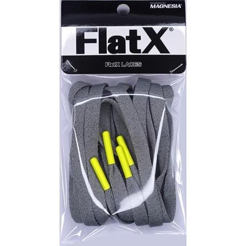 FlatX 8mm Dark Gray/ Yellow Metal Tips Shoelaces High Quality Professional Sneaker Laces Shoelace Lacet