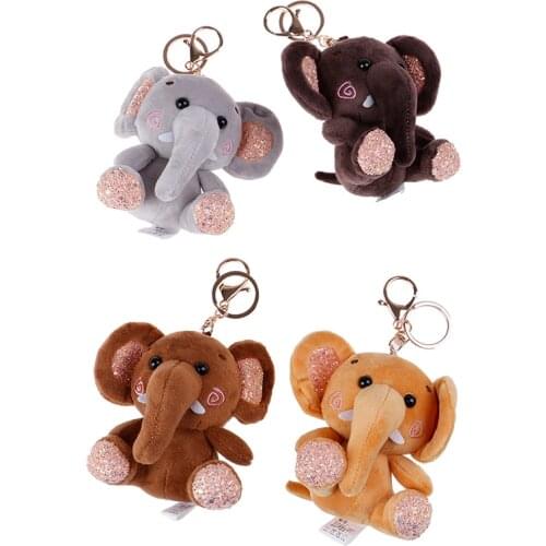 10cm Super Cute Dumbo Stuffed Animal Plush Toy Small Pendant Lovely Mini Cartoon Elephant Doll Presents For Children