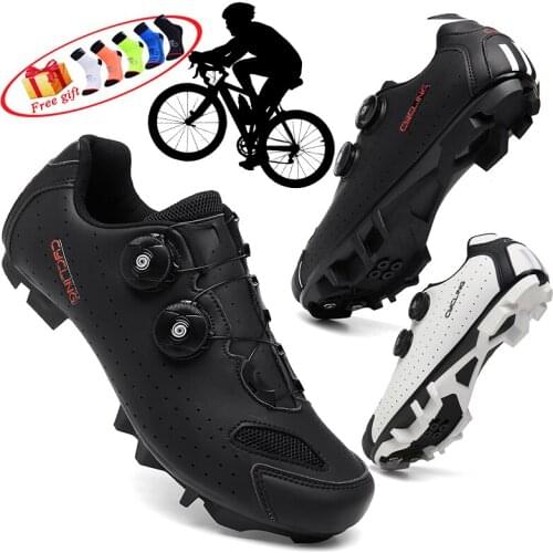 Professional Mountain Bike Sycling Shoes Mens Outdoor Sports Self-locking Road Bike Sports Shoes Non-slip SPD Racing Shoes 2021