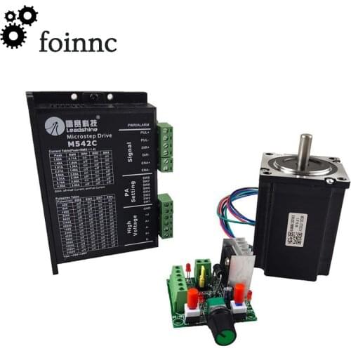 Simple single axis pulse generator Stepper motor pauses forward and reverse LeadShine stepper driver and stepper motor