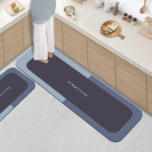 Kitchen Floor Mat Anti-slip Area Rug Entrance Doormat Water Absorption Carpet for Bathroom Living Room Hallway Long Floor Mat