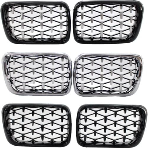 2Pcs Car Front Bumper Kidney Grill for BMW E36 3 Series M3 1997 1998 1999