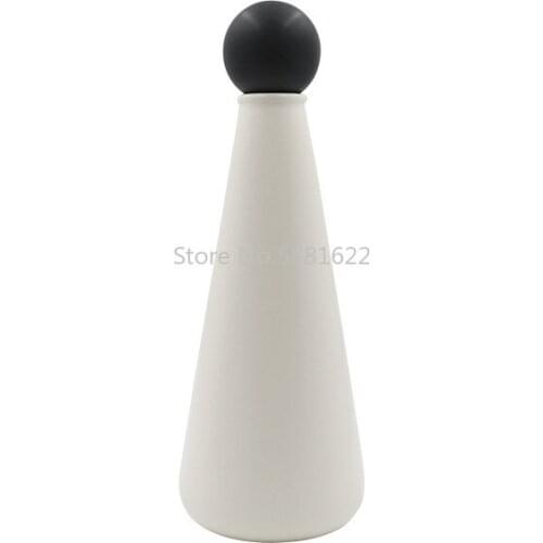 Nordic matte colorful glaze ceramic vase modern minimalist black and white ceramic art ornaments living room decoration
