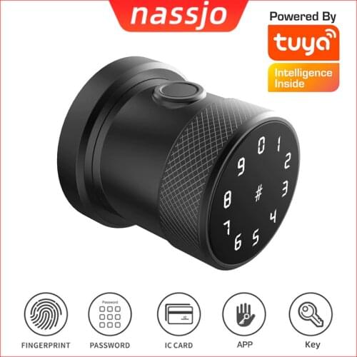 Nassjo Tuya Smart Fingerprint Lock Bluetooth Password Card Biometric fingerprint Door Lock Security Intelligent Electronic Lock