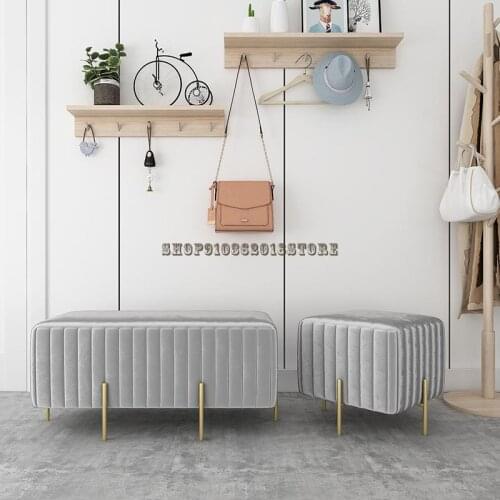 Shoes Changing Stool Family Door Creative Super Narrow Small Light Luxury Shoes Wearing Stool Net Red Bed End Sofa Stool Fitting