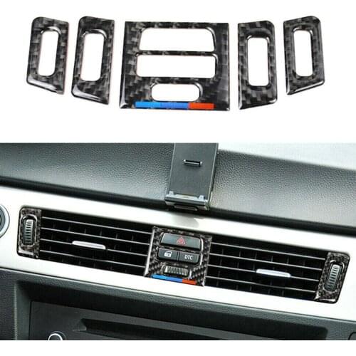 For BMW E90 E92 E93 Car Air Vent Outlet Interior Trim Carbon Fiber Accessories Decoration Air Vent Outlet Covers For Car Access