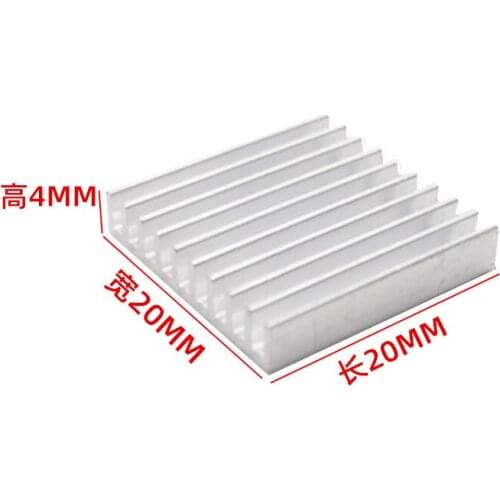 10pcs Small Aluminum Radiator 20*20*4MM Square Radiator Thin Heatsink fin Electronic Cooling Aluminum profile Computer Cooling