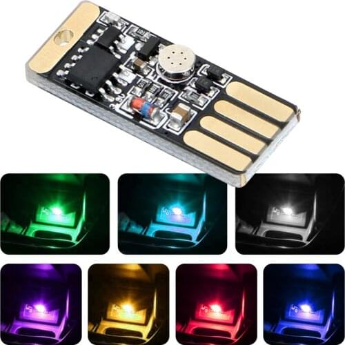 12V LED Car Atmosphere Light Music Lights With USB Wireless Touch and Sound Control Multiple Modes Auto Interior Decorative Lamp