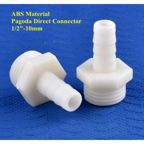 5~500pcs ABS 1/2" -10mm Pagoda Direct Connector Aquarium Tank Air Pump Hose Joint Drip Irrigation Garden Water Pipe Connectors