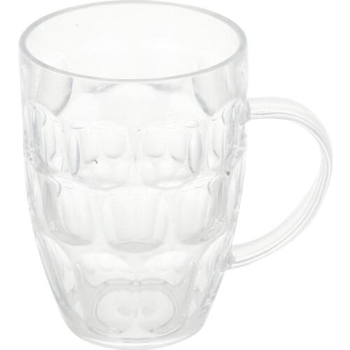 530ml Acrylic Beer Mug Heat Resistance Clear Coffee Mug Water Tea Milk Juice Cup Drinking Mug With Handle Office Drinkware