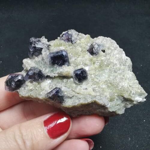 62gNatural rare purple Fluorite Crystal column associated mineral specimen aura HEALING CRYSTAL QUARTZ GEM home decoration