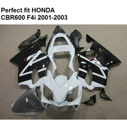 ABS plastic fairing for Honda CBR 600 F4i 01 02 03 orange flames black fairings kit CBR600 F4i 2001 2002 2003 CV15