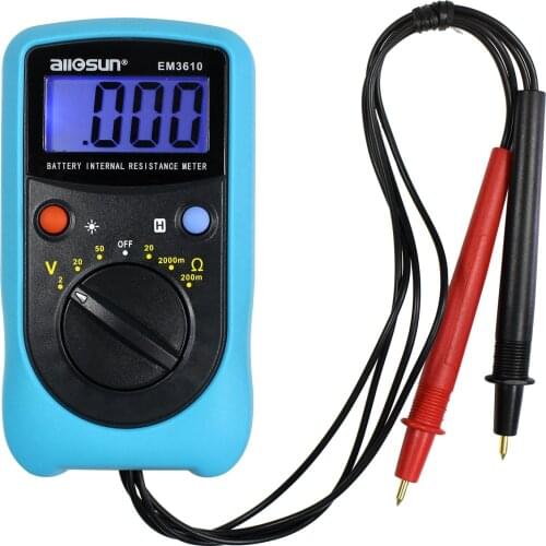 All-sun EM3610 Battery Internal Resistance Tester Meter Battery Voltage Temperature Coefficient Automotive Tester