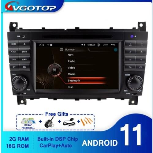 AVGOTOP Android 10 Car Multimedia for MERCEDES-BENZ C CLASS W203 G-Class W467 2G 16G MP3 MP4 Bluetooth GPS Vehicle Multimedia