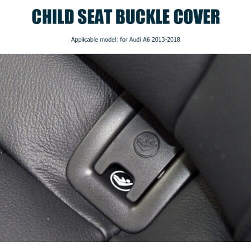 Car Rear Seat ISOFIX Cover Child Restraint Slot Cover Auto Replacement Accessories for Audi A6 2013-2018 6x3x3cm
