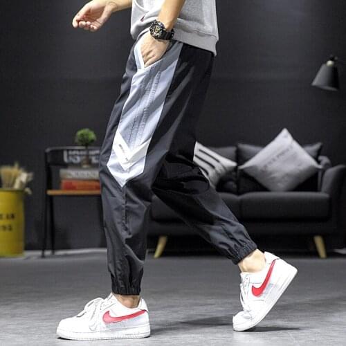 Mens Casual Pants Men 2021 Spring New Splicing Sweatpants Joggers Trousers Street Wear Sports Plus Size Pants Trousers Pants Men