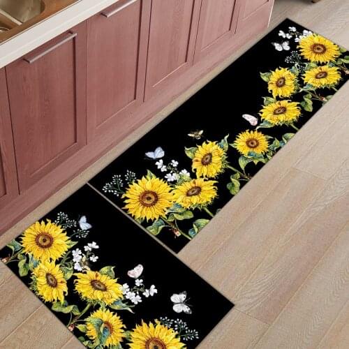 Sunflower flower home rug Kitchen carpet kitchen rug Bathroom rug Bathroom mat Entrance door mat hallway carpet Balcony Doormat