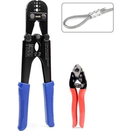 IWS-1608M Wire Rope Crimping (Hand Swage) Tool for Swaging Copper and Aluminum Oval Sleeves and Stop Sleeves from 1.58-3.5mm