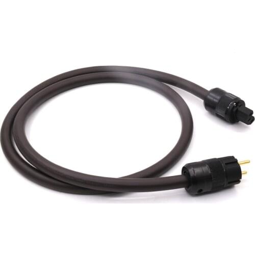 Viborg VP1606 HiFi OFC RISR 6MM square AC Power cord Cable With Gold Plated EU Power plug for amp cd