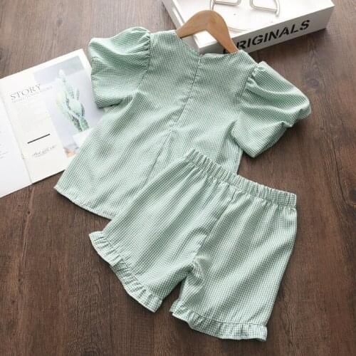 Girls Clothing Sets 2021 New Summer Kids Clothes Striped Suspender Skirt and Culottes 2PCS Set Suit Children Clothing 2-6T