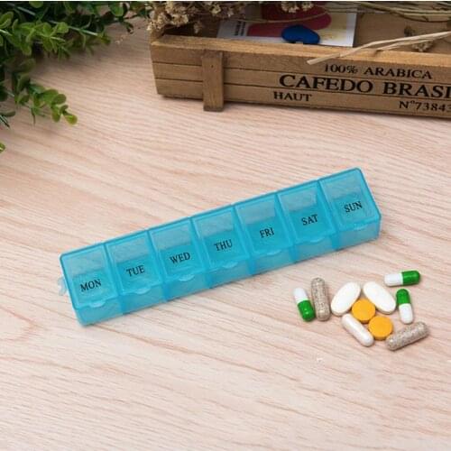 Pill Box Splitters 1PCS 3 Colors 7 Days Weekly Tablet Pill Medicine Box Holder Storage Organizer Container Case Storage Box