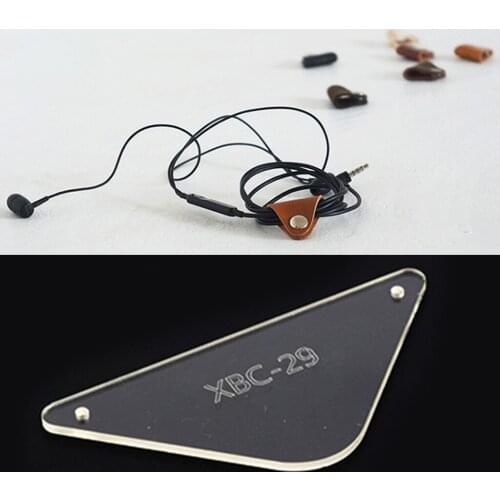 Leather Headphone Cable Acrylic Template for Headphone Data Cable Stencil for DIY Sewing Beginners 93*44mm