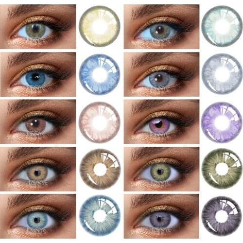 Hotsale 1Pair GEMSTONE Natural Color Contact lenses Soft Contact lens Beautiful Pupil Makeup for Eyes